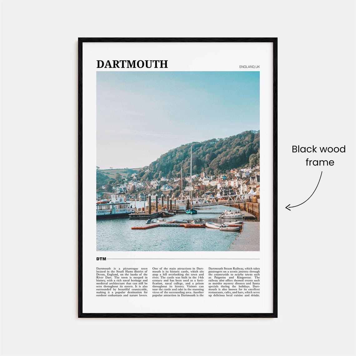 Dartmouth Travel Poster England Dartmouth Wall Art Dartmouth Poster Print Dartmouth Photo Dartmouth Decor England Uk - Image 2