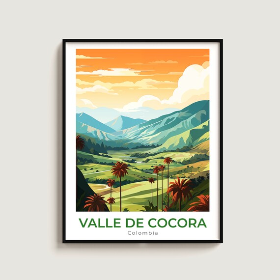 Valle De Cocora Travel Print Wall Art Gift Colombia Poster Home Decor Lovers Hanging