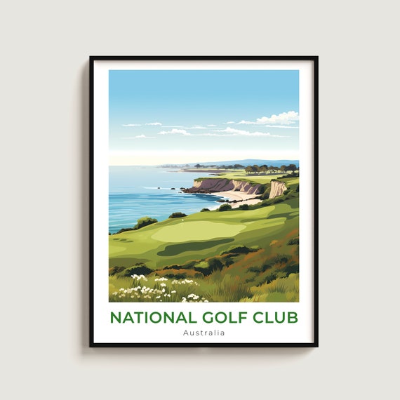 National Golf Club Travel Print Wall Art Gift Australia Poster Home Decor Lovers Hanging