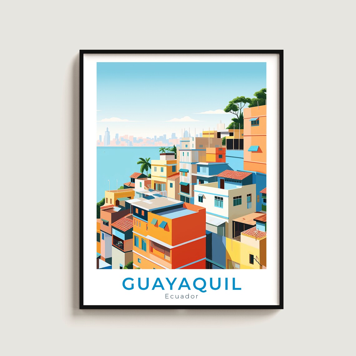 Guayaquil Travel Poster Wall Art Gift Ecuador Print Home Decor Lovers Hanging