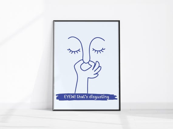 Stink Funny Bathroom Art Print Thats Disgusting Restroom Printables Holding Nose Smelly Farts Poo Rude Quirky Sarcastic Toilet Wall Decor