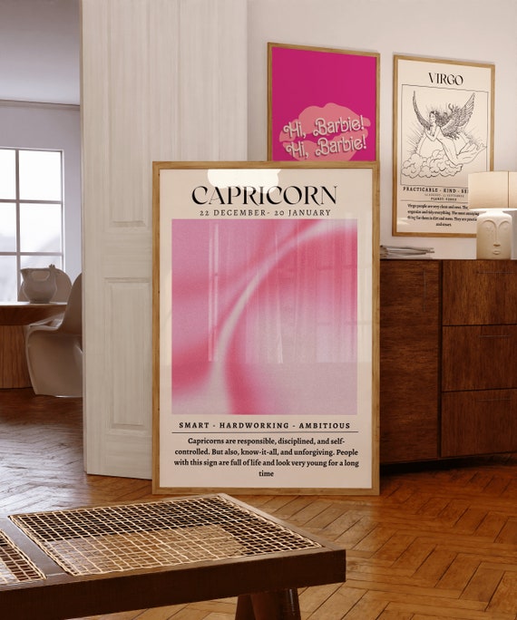 Capricorn Zodiac Wall Art Print Capricorn Art Print Capricorn Zodiac Capricorn Gifts Zodiac Wall Art Capricorn Astrology
