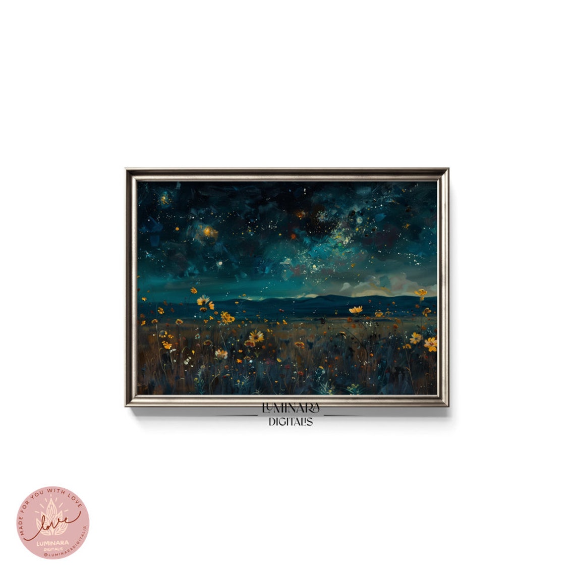 Wall Art Enchanted Meadow Starry Night Print Wall Art Dcor 119 - Image 5