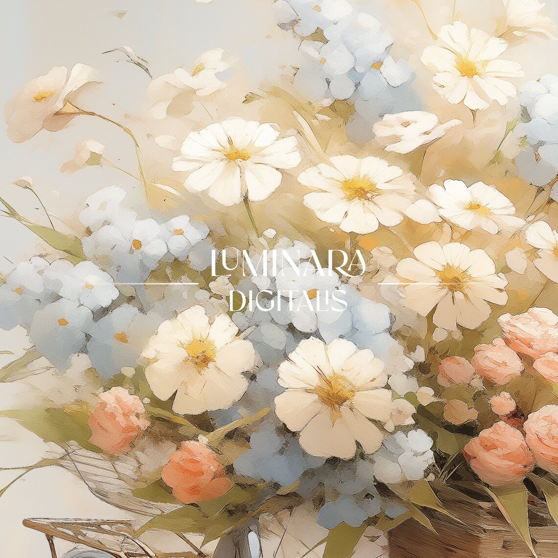 Vintage Bicycle Floral Art Print, Retro Spring Decor - Image 3