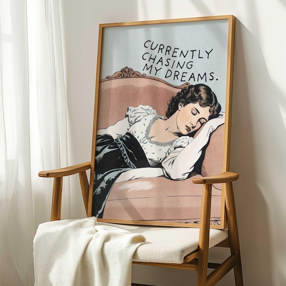 Funny Victorian Woman Quote Art Print Trendy College Decor Prints
