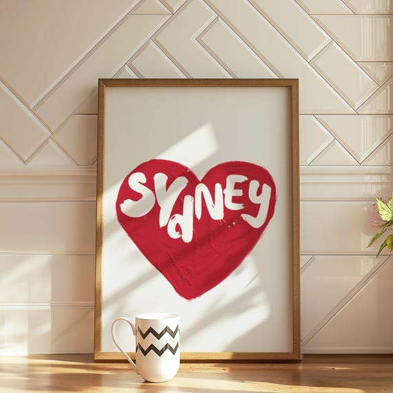 Sydney Vintage Australia City Poster, Minimalist Decor