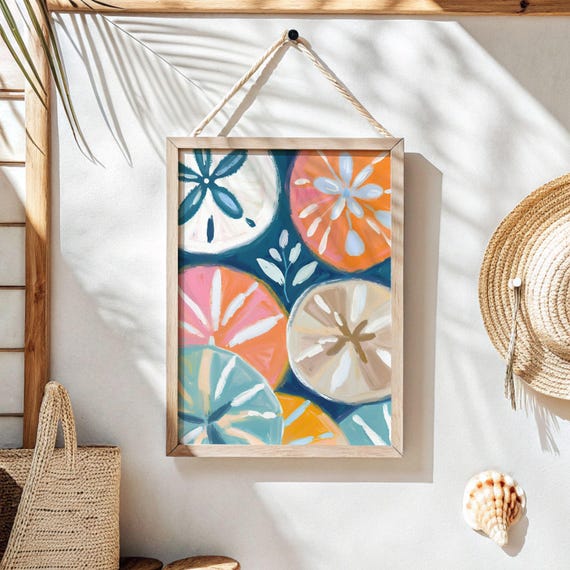 Sand Dollar Pastel Coastal Art Print
