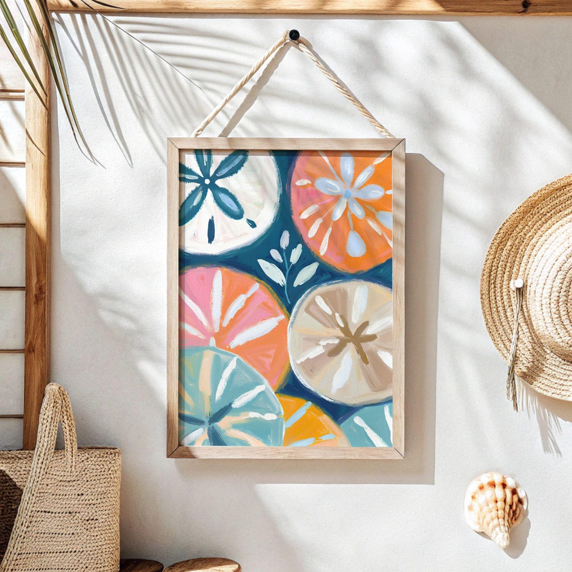 Sand Dollar Pastel Coastal Art Print