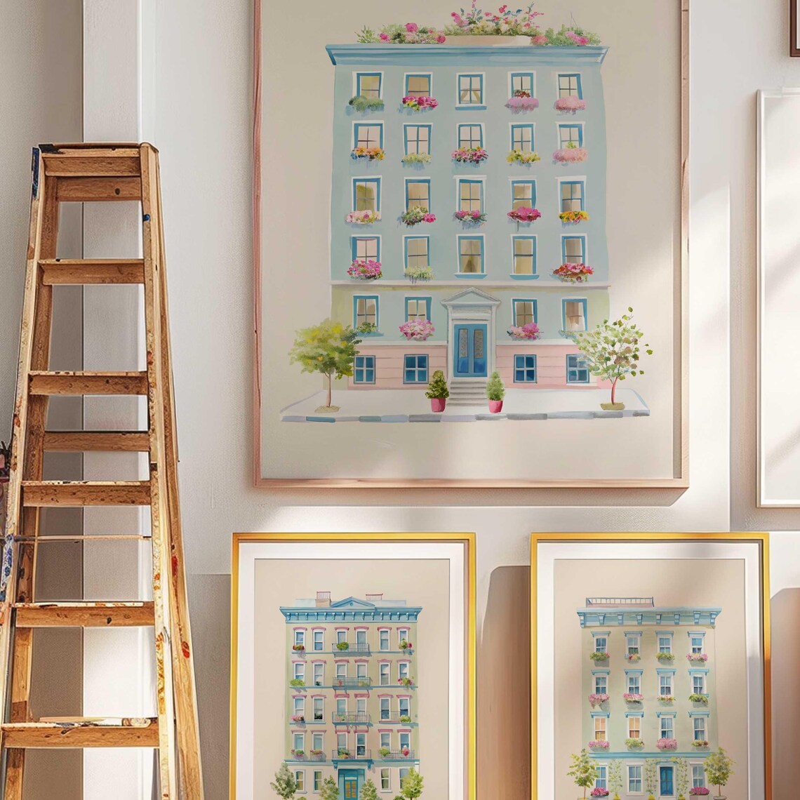 Watercolor New York City Travel Poster, NYC Home Decor