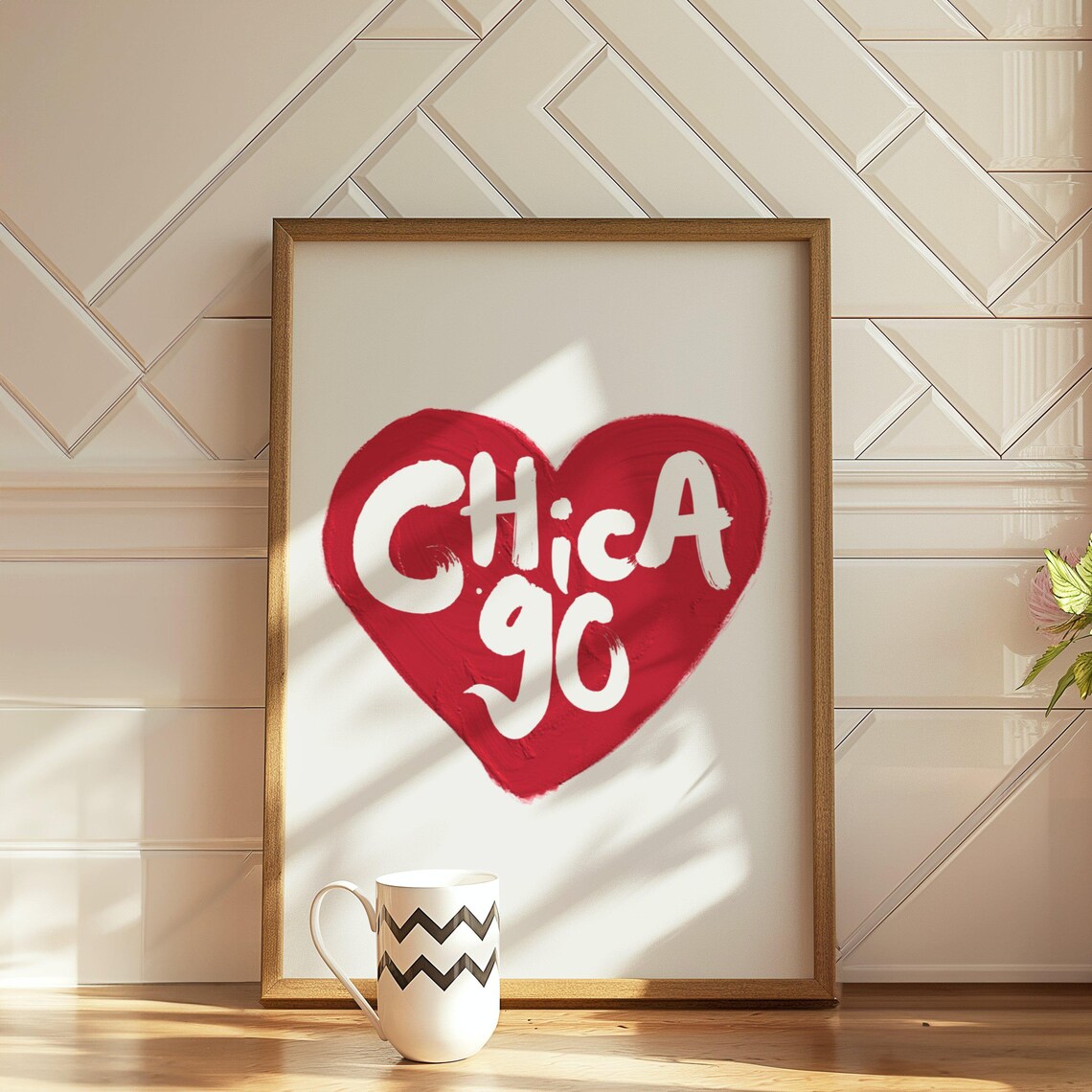 Chicago Retro Home Decor Poster