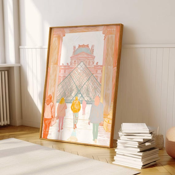 Paris Art Print City Poster Watercolor Wall Modern Minimalist Trendy Home Decor Prints France 03