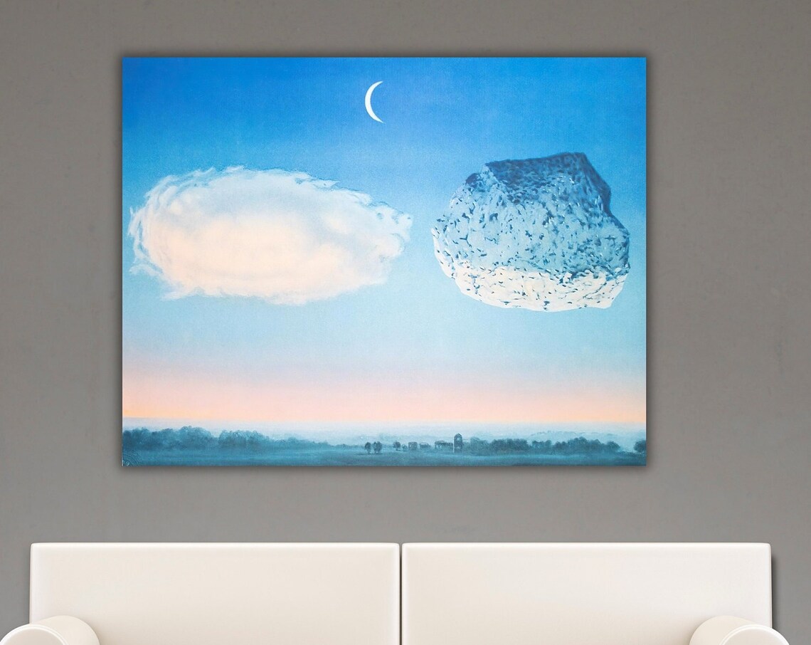 Rene Magritte The Battle of the Argonne Surreal Cloud Rock Poster