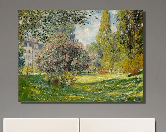 Claude Monet The Parc Monceau Sunny Garden 1878 Impressionist Poster