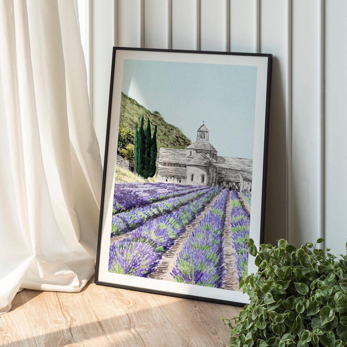 Provence Watercolor France Travel Poster, Europe Decor - Image 2