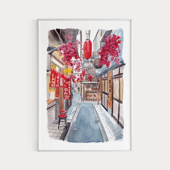 Shinjuku Alley, Tokyo Cityscape Travel Poster