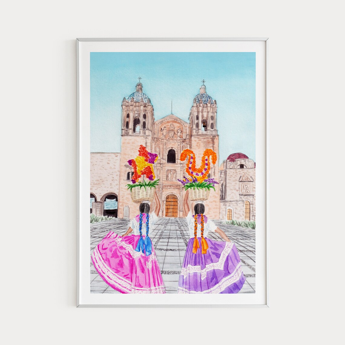 Oaxaca Cityscape, Mexico Travel Wall Art Print