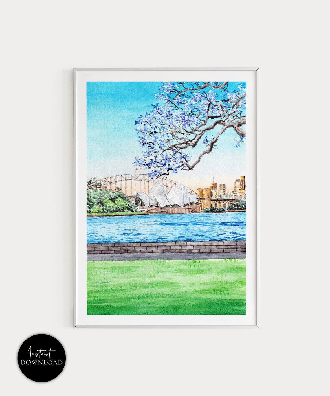 Sydney Australia Cityscape Travel Poster Print