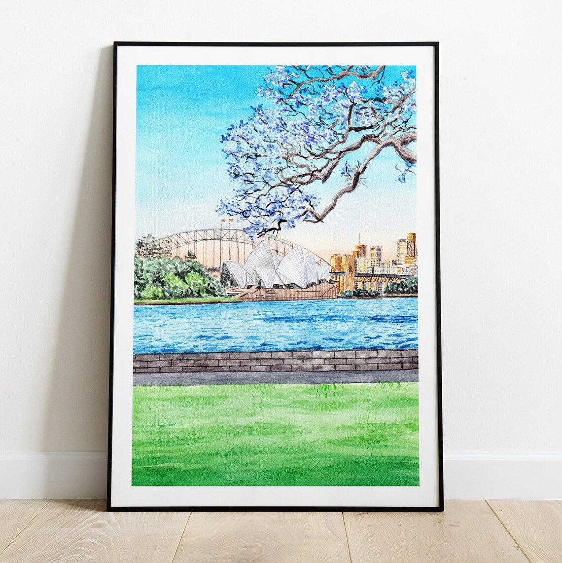 Sydney Australia Cityscape Travel Poster Print - Image 2