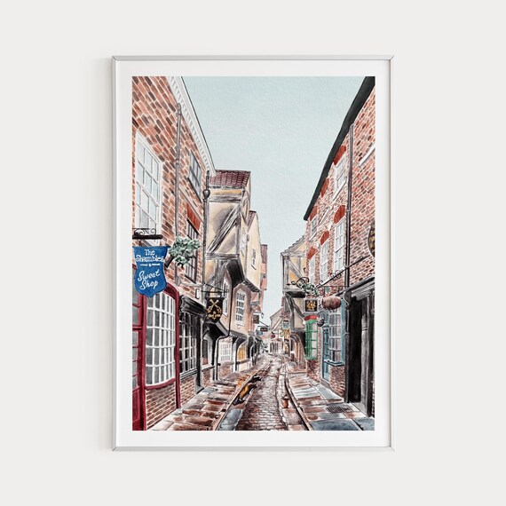The Shambles York Cityscape, England Art Print