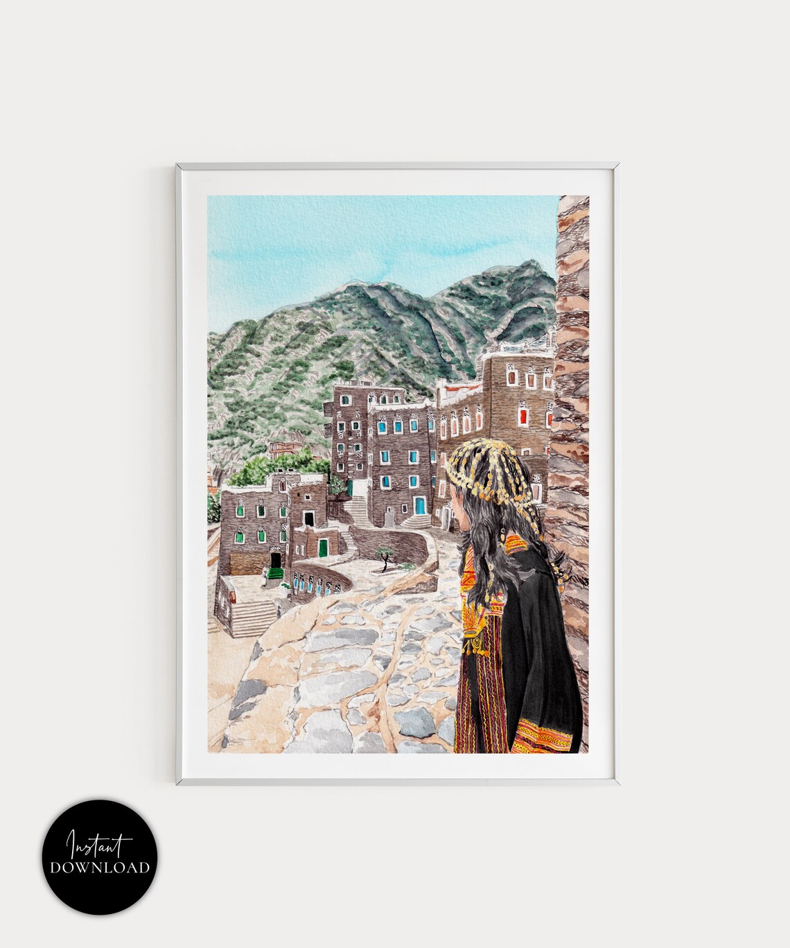 Rijal Almaa, Saudi Arabia Travel Poster Print