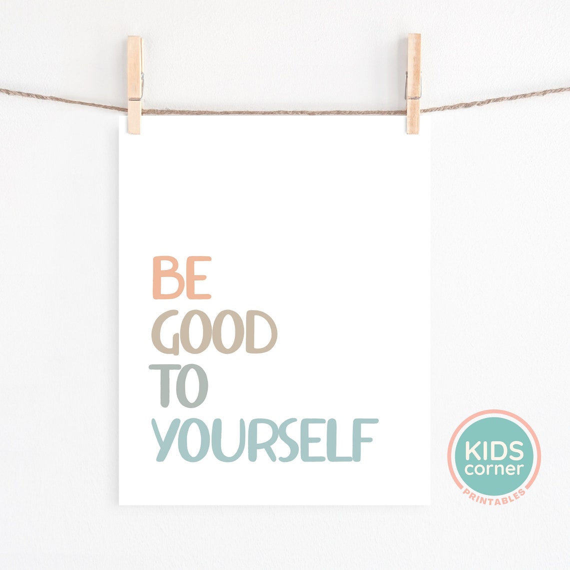 Be Good To Yourself Boho Neutral Mindfulness Affirmation Poster - Image 2