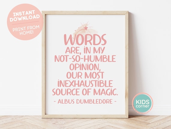 Words Are In My Not So Humble Opinion Magic Print