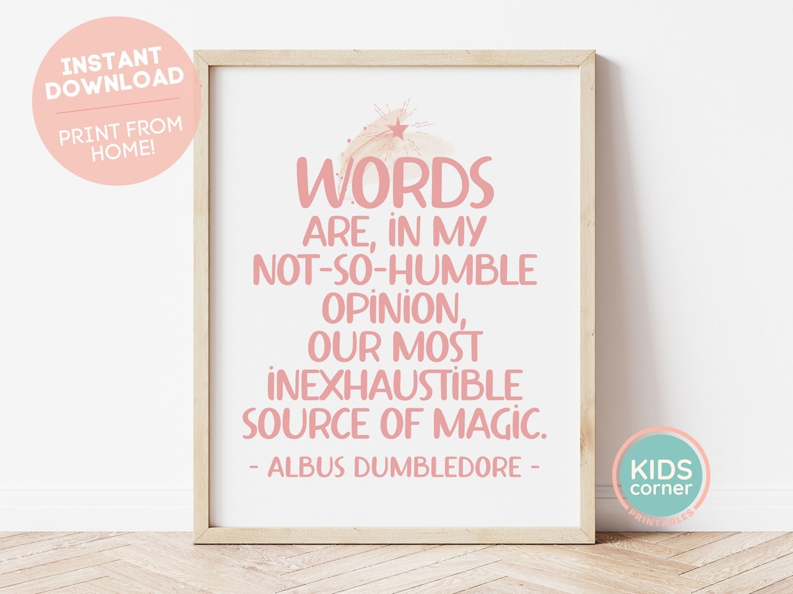 Words Are In My Not So Humble Opinion Magic Print