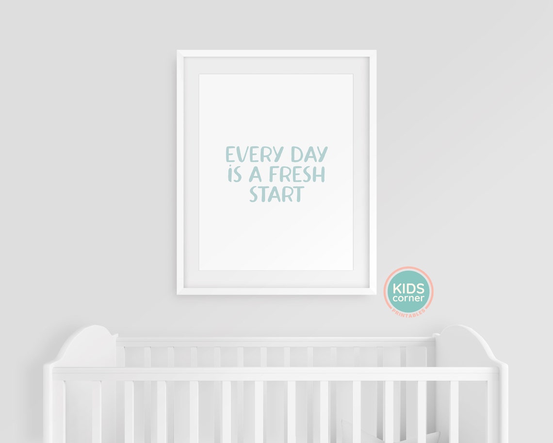 Every Day Is a Fresh Start Mint New Beginnings Morning Poster - Image 3