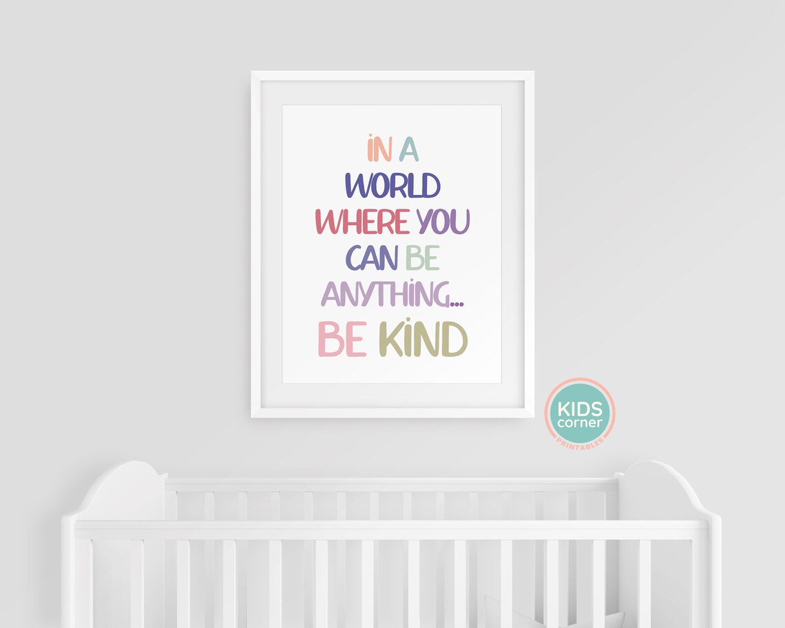 Be Kind Classroom Quote Art Print, Home School Decor - Image 3