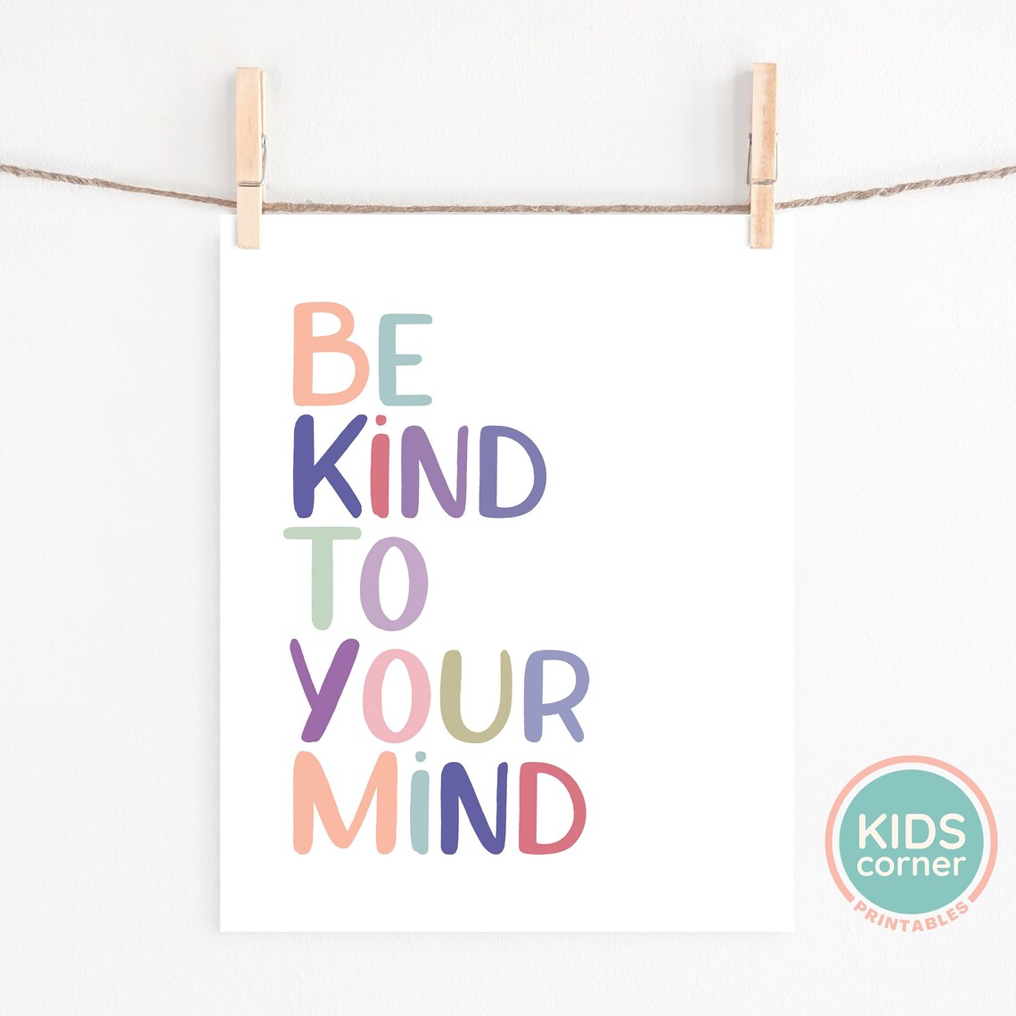 Be Kind To Your Mind Mindfulness Quote Art Print - Image 2
