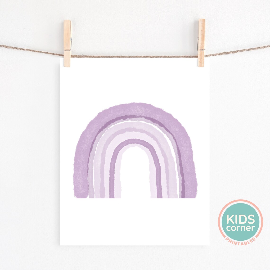 Purple Rainbow Art Print, Rainbow Nursery Decor - Image 2