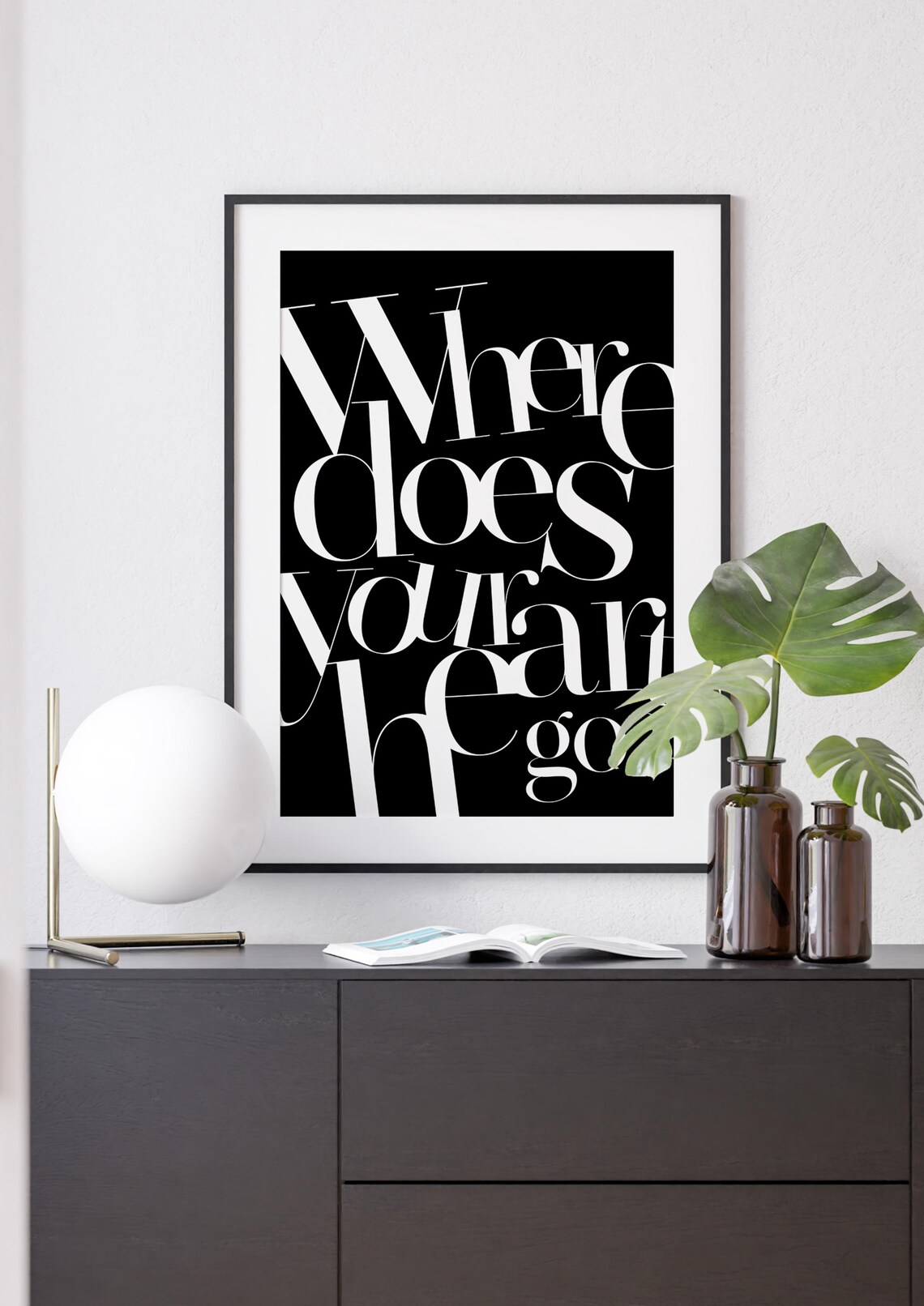 Where Does Your Heart Go - Minimalist Typography - Image 3
