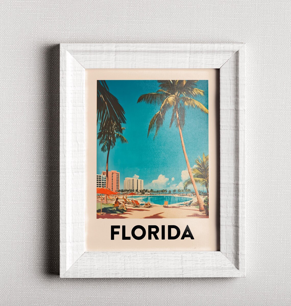 Florida Retro Travel Poster, Vintage Mid-Century Art Print - Image 3