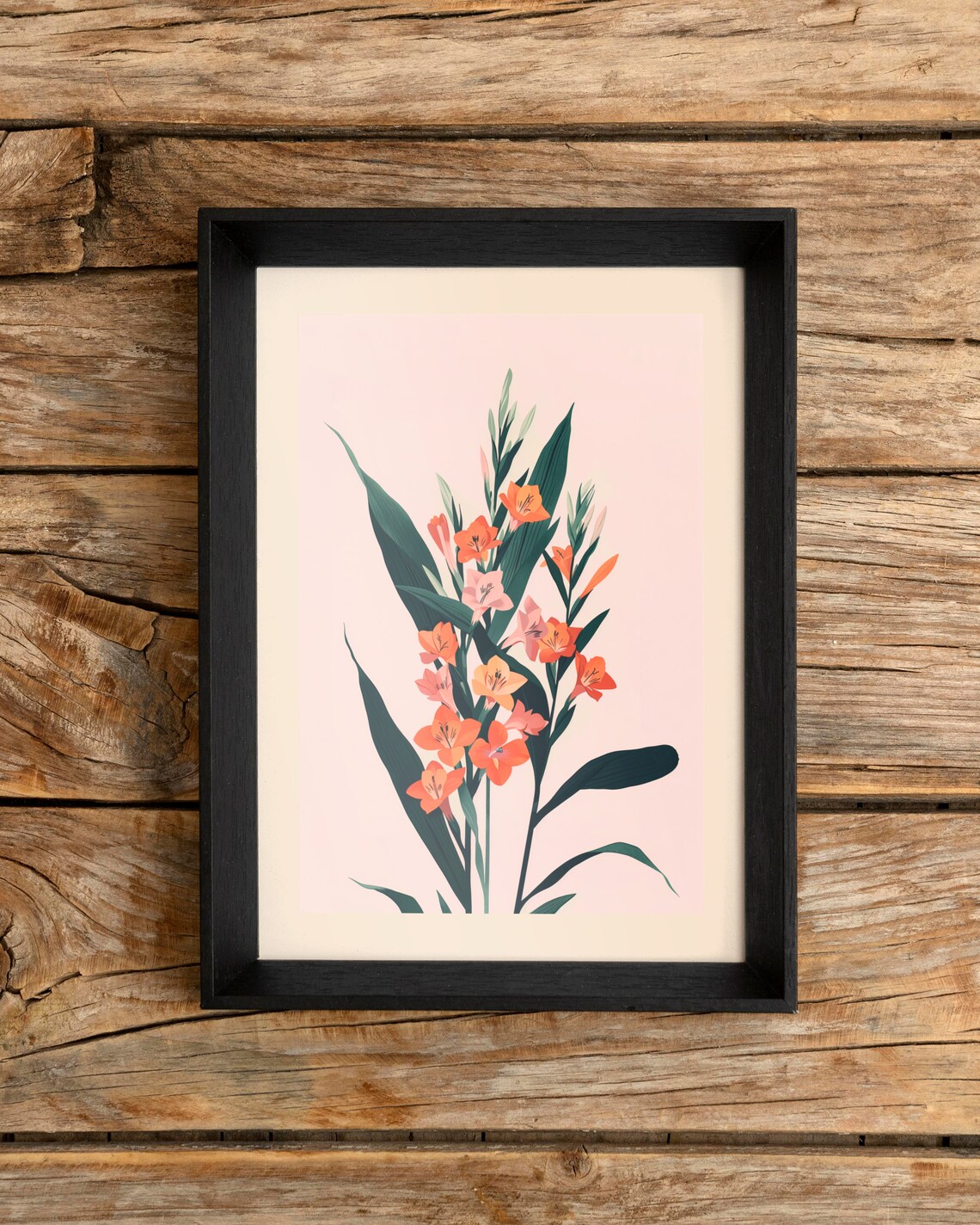 August Gladiolus Birth Flower Botanical Art Print - Image 4