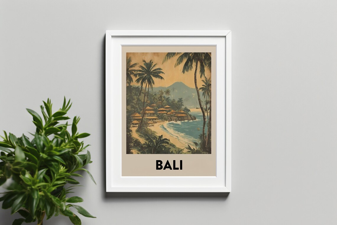 Bali Travel Poster, Vintage Mid-Century Art Print - Image 3