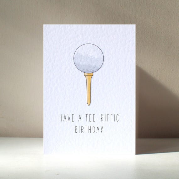 Tee Riffic Golf Pun Poster Print, Funny Birthday