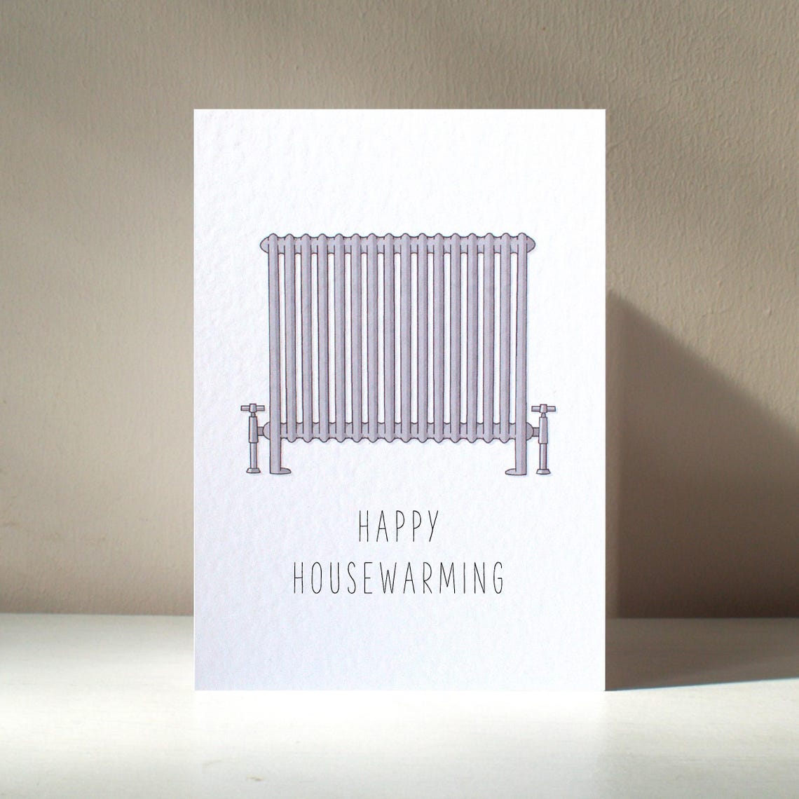 Happy Housewarming Vintage Radiator Rad Pun New Home Card Poster