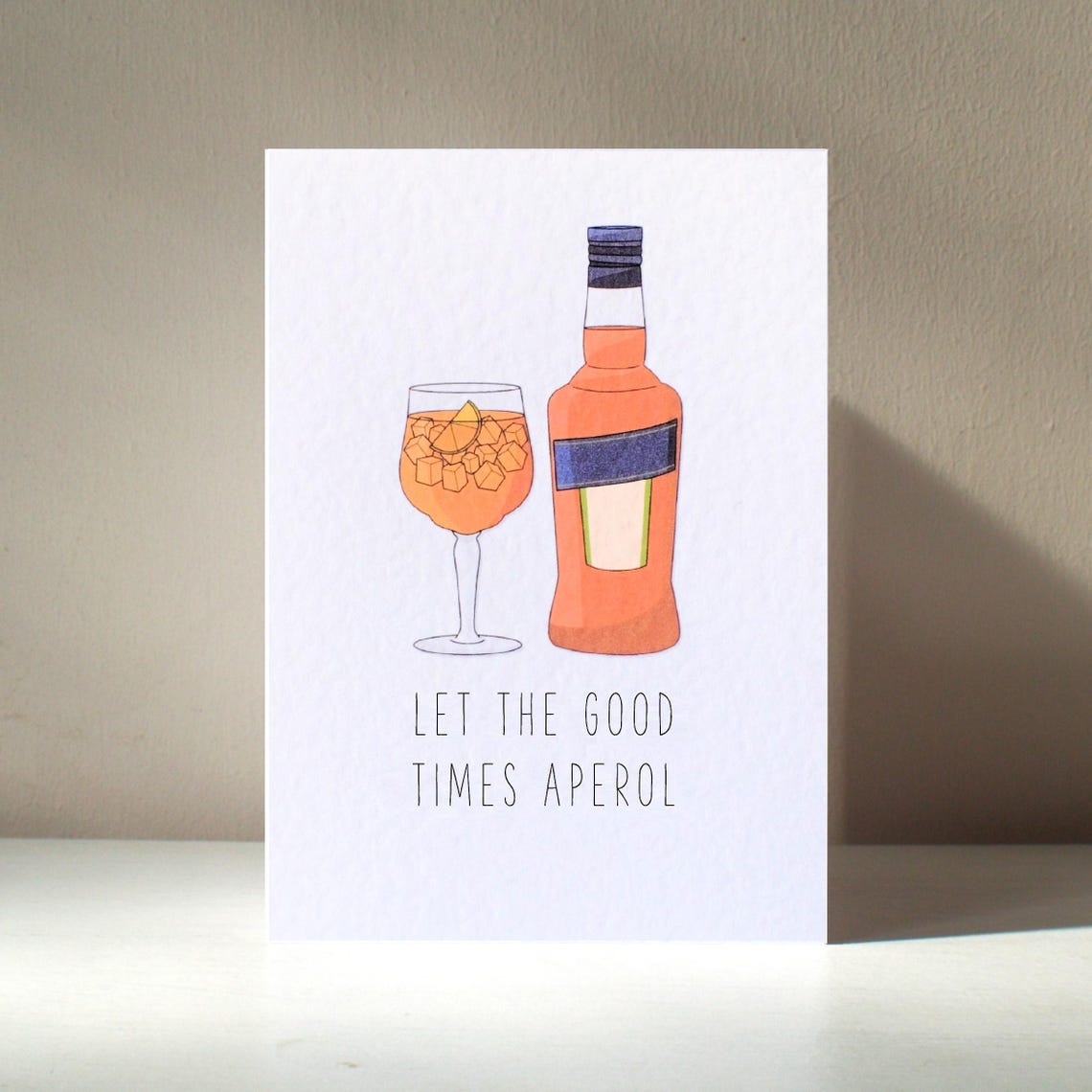 Let The Good Times Aperol Spritz Cocktail Pun Birthday Poster