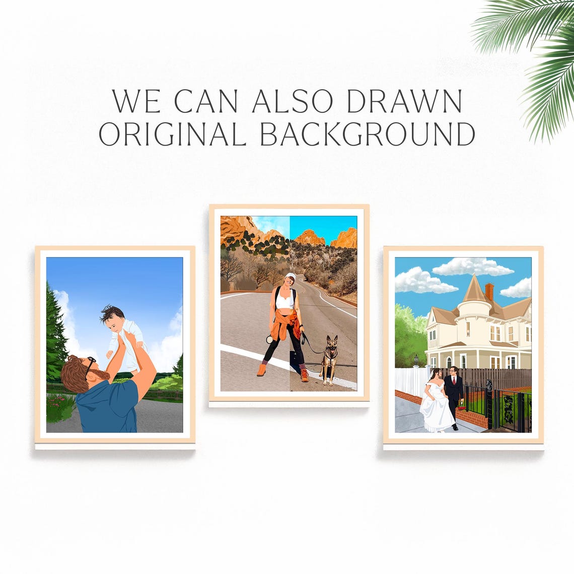 Custom Mom Holding Toddler Portrait Illustration Digital Wall Art - Image 2