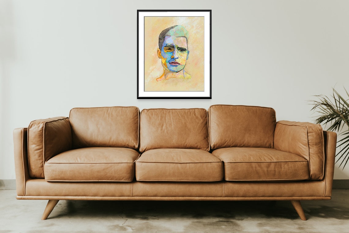 Abstract Portrait, Man's Face Art Print - Image 5