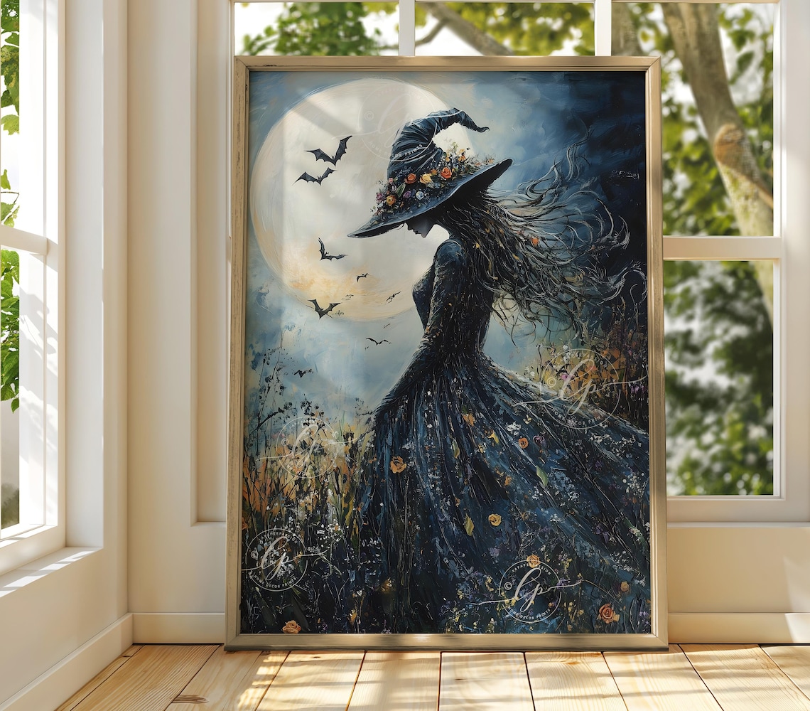 Halloween Witch, Dark Academia Wall Decor