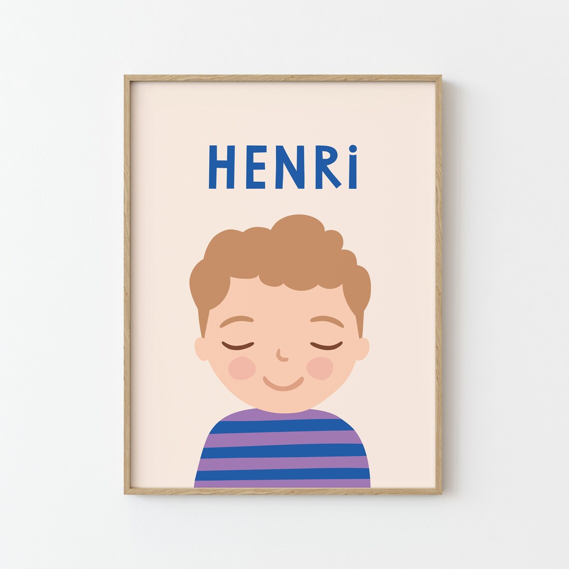 Personalized Boy Portrait Art Print, Nursery Decor - Image 3