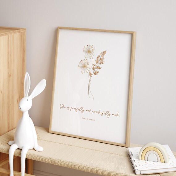 She Is Fearfully and Wonderfully Made Psalm 13914 Dandelion Poster