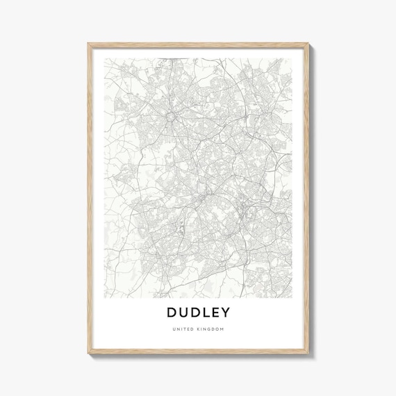 Dudley United Kingdom Minimalist Line Art City Map Travel Decor Poster