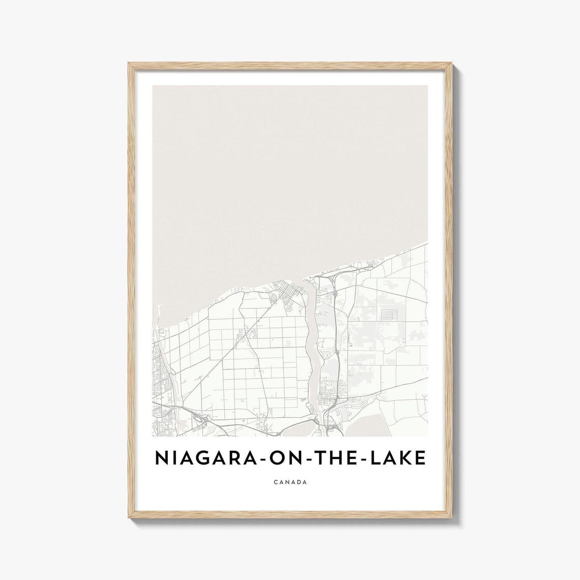 Minimalist Niagara-on-the-Lake Canada Map Line Art Travel Poster