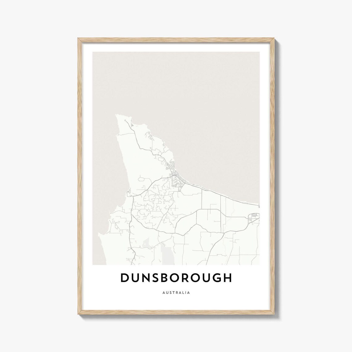 Map Of Dunsborough, Australia Home Office Art Print