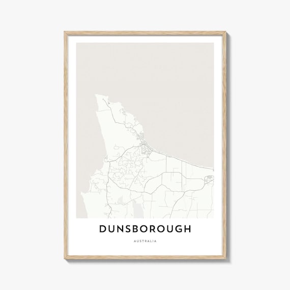 Map Of Dunsborough, Australia Home Office Art Print