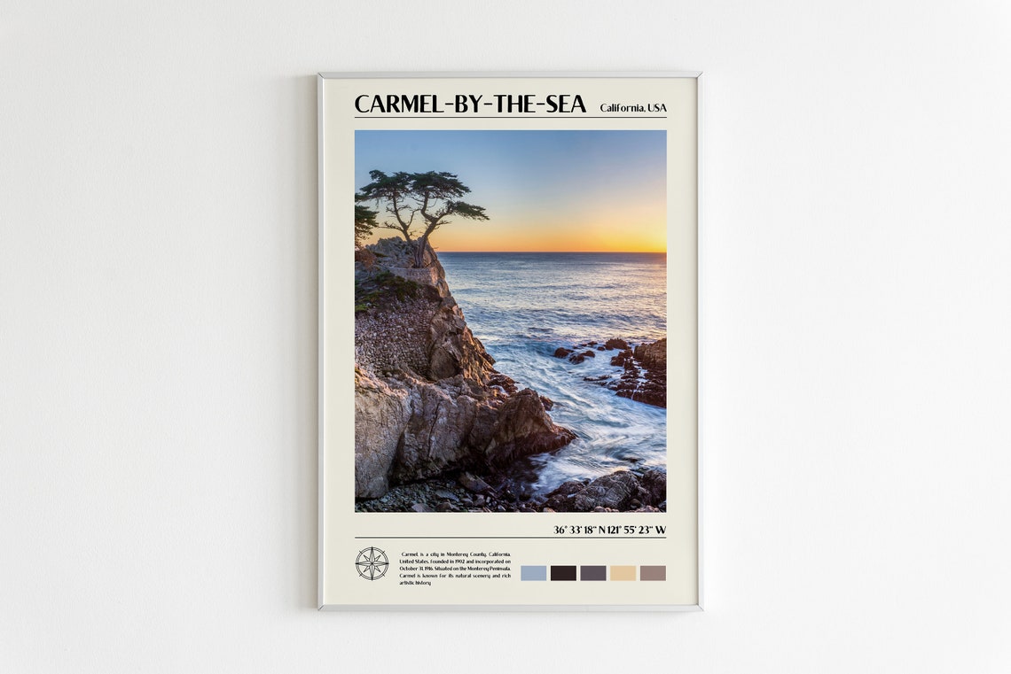 Carmel By The Sea Travel Poster, California - Image 2