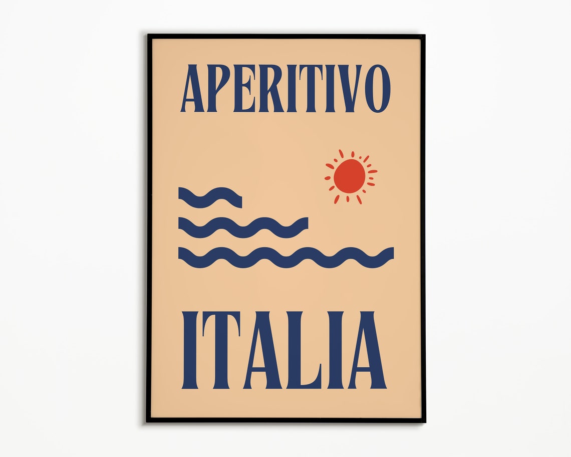 Aperitivo Italia, Minimalist Wall Art Print - Image 2
