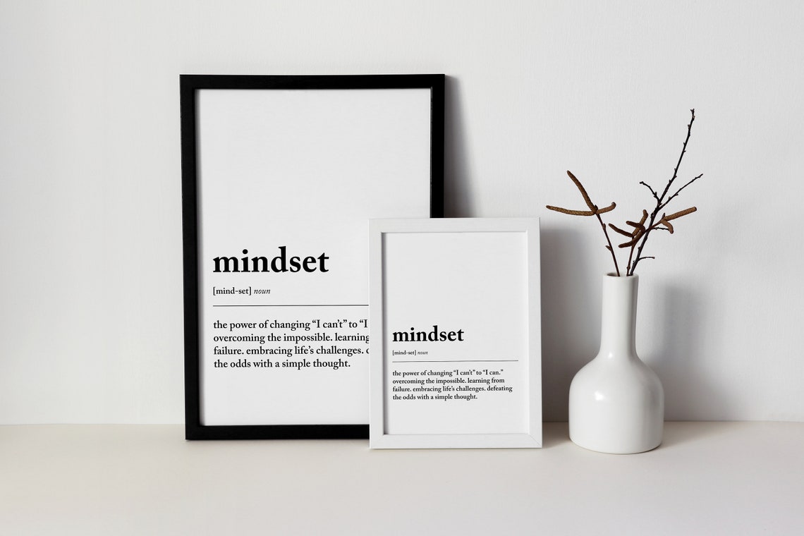 Mindset Definition Typography Poster, Home Office - Image 2